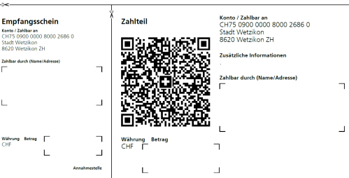 Einzahlungsschein QR Steuern