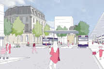 Neuer Blickfang am Bahnhof Wetzikon: Stadtflamme macht Masterplan sichtbar